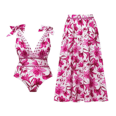 Ariel | Floral Swimsuit & Skirt