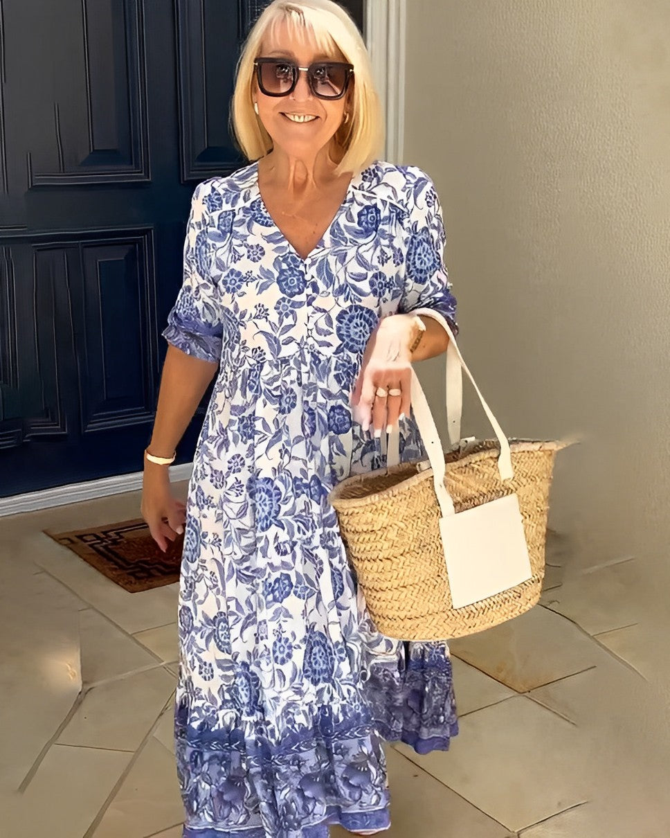 Harper™ | Porcelain Print Dress