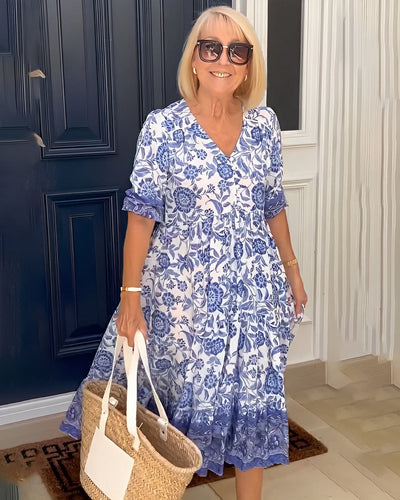 Harper™ | Porcelain Print Dress