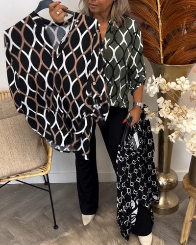 Juliet™ | Casual Blouse with Long Sleeves and Elegant Pattern