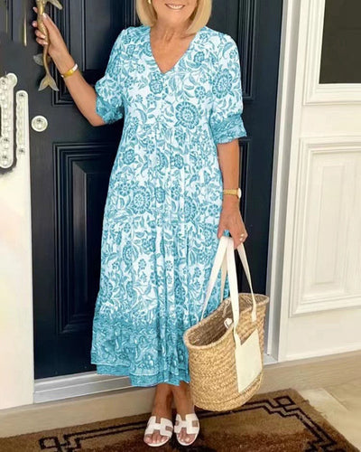 Harper™ | Porcelain Print Dress