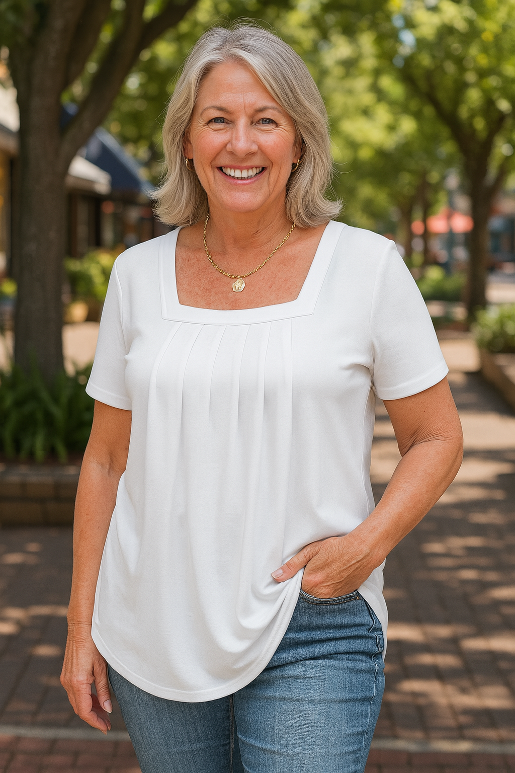Ivy | Pleated Comfort Top