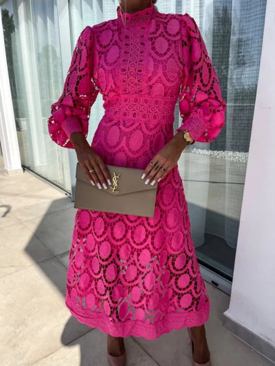 Olivia™ – Celestial Harmony Lace Midi Dress