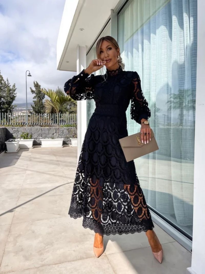 Olivia™ – Celestial Harmony Lace Midi Dress