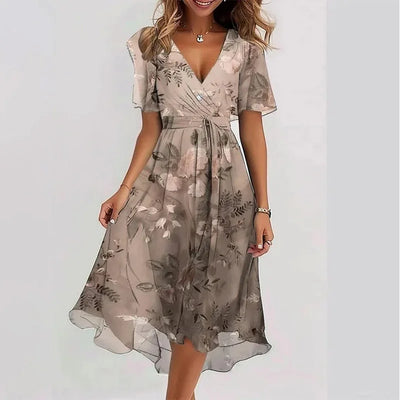 Alyssa™ | Flutter Sleeve Floral Dress