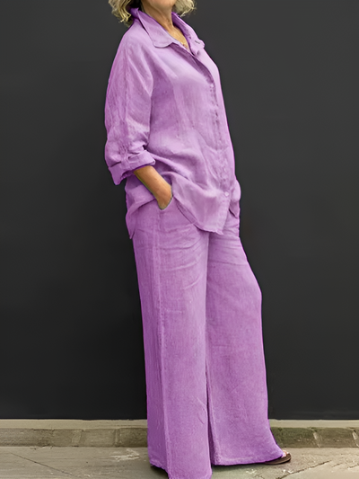 Lori Linen Shirt Suit