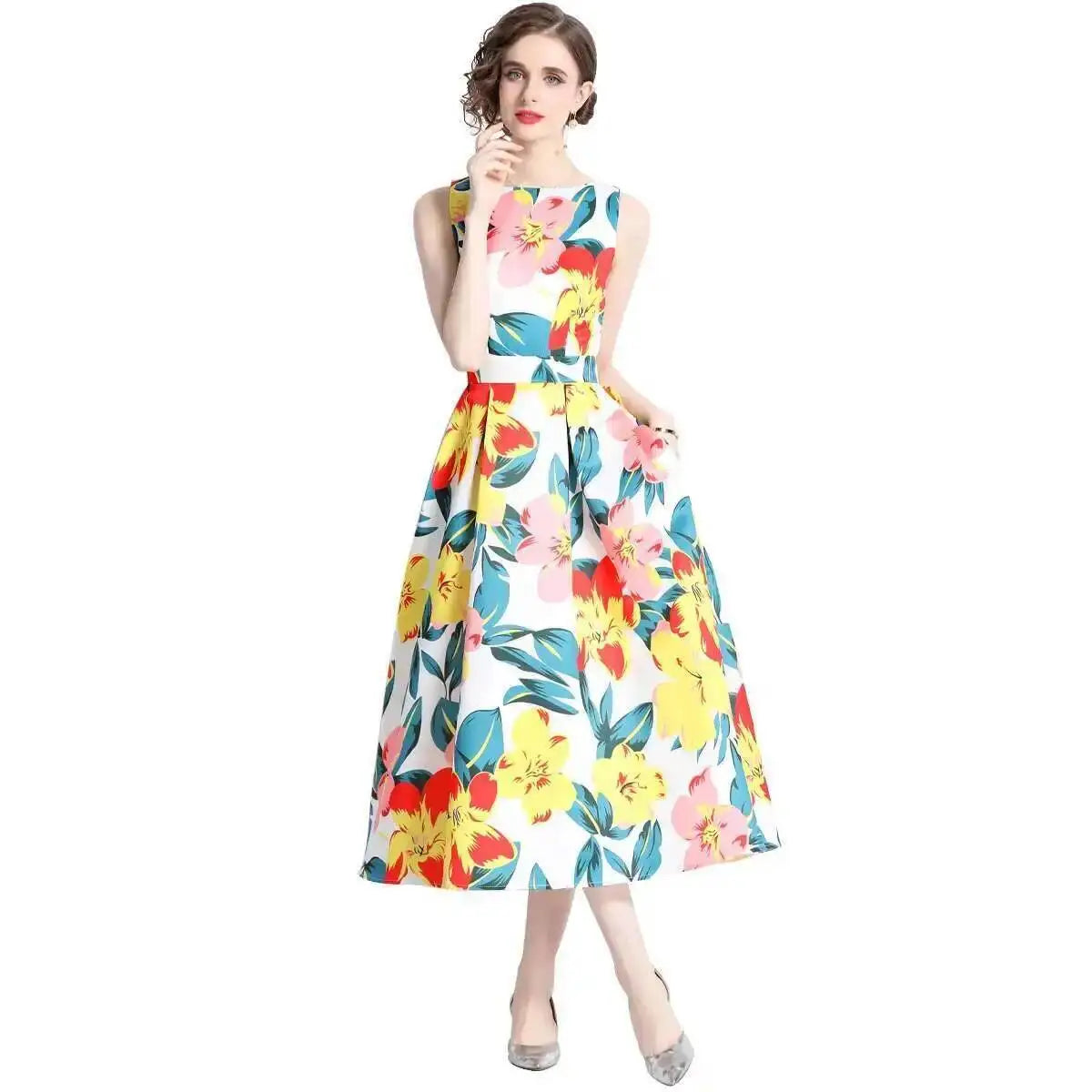 Mira | Floral Midi Dress