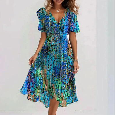 Alyssa™ | Flutter Sleeve Floral Dress