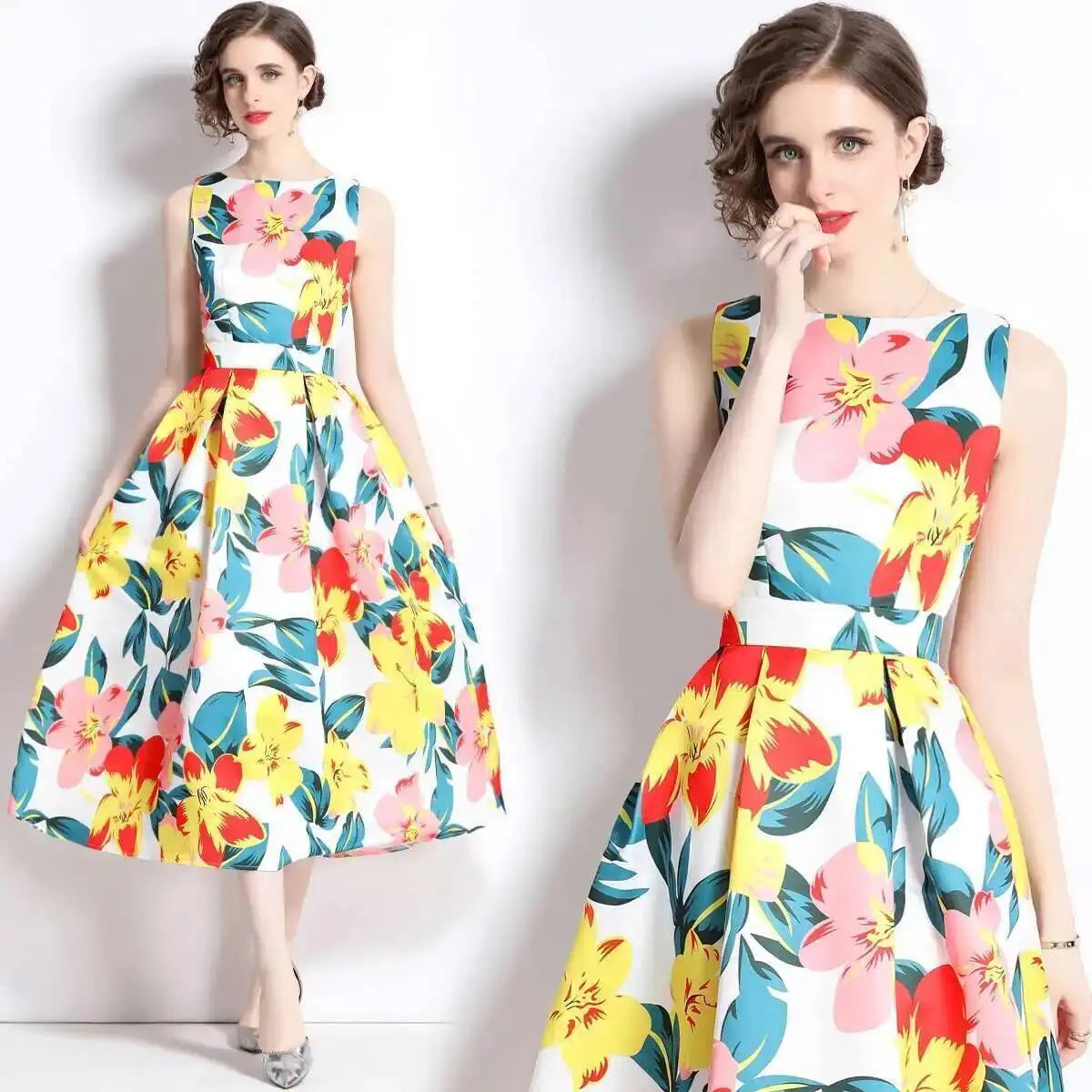 Mira | Floral Midi Dress