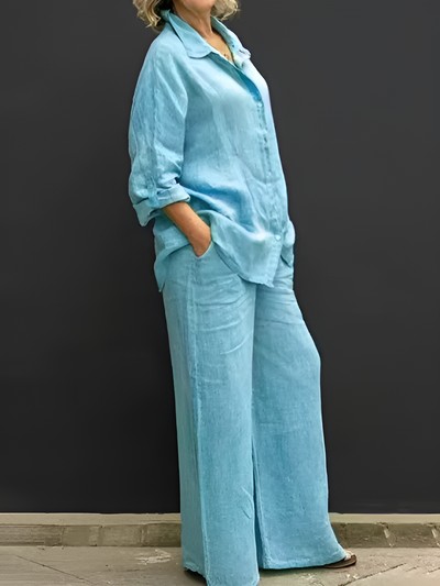 Lori Linen Shirt Suit