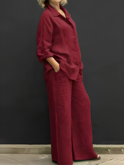 Lori Linen Shirt Suit