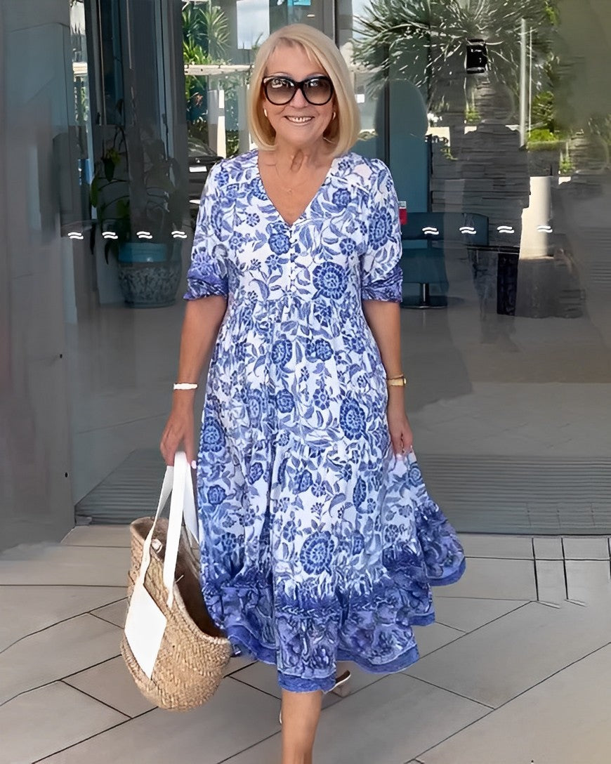 Harper™ | Porcelain Print Dress