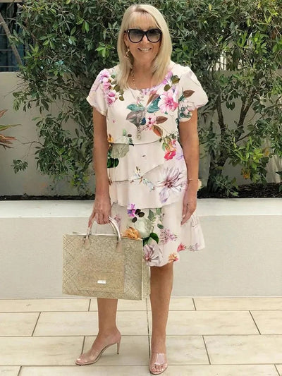 Jasara - Boho Floral Cascade Maxi Dress